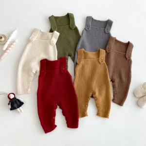 Baby one-piece knitted versatile overalls